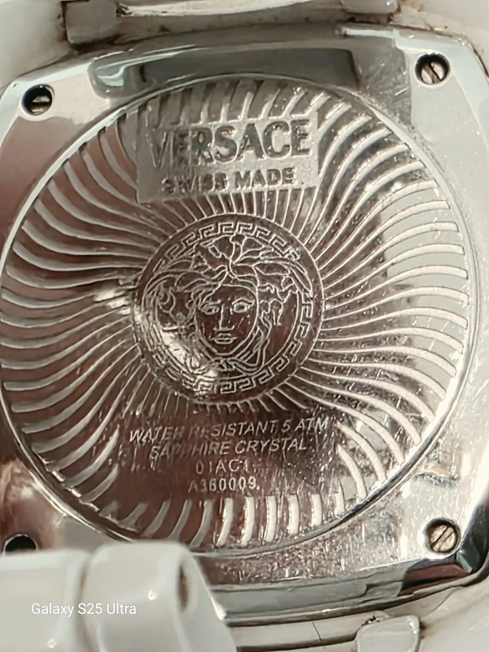 Versace gold Medusa Engraved Caseback Watch